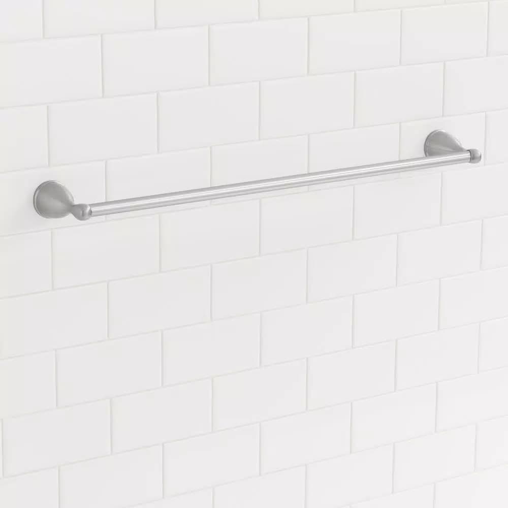 Glacier Bay Builders 18 in. Single Towel Bar, Brushed Nickel, Transitional Design