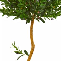 Nearly Natural 58 in. Artificial Olive Topiary Tree, UV-Resistant Indoor/Outdoor Greenery thumbnail 3