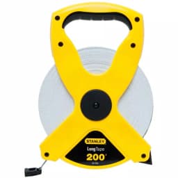 Stanley 200 ft. 1/2 in. Fiberglass Long Tape Measure with Open Reel and Rubber Grip thumbnail 1