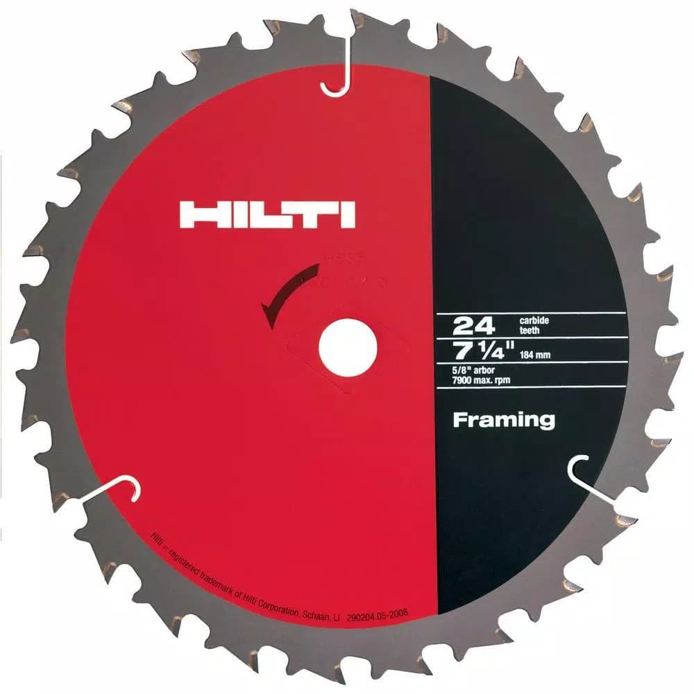 Hilti W-CSC 7-1/4 in. 24-Teeth Circular Saw Framing Blades, 50-Pack