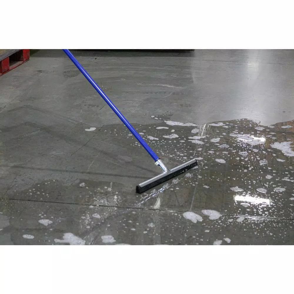 Ettore Wipe'n 18 in. Dry Floor Squeegee with 53 in. Aluminum Handle