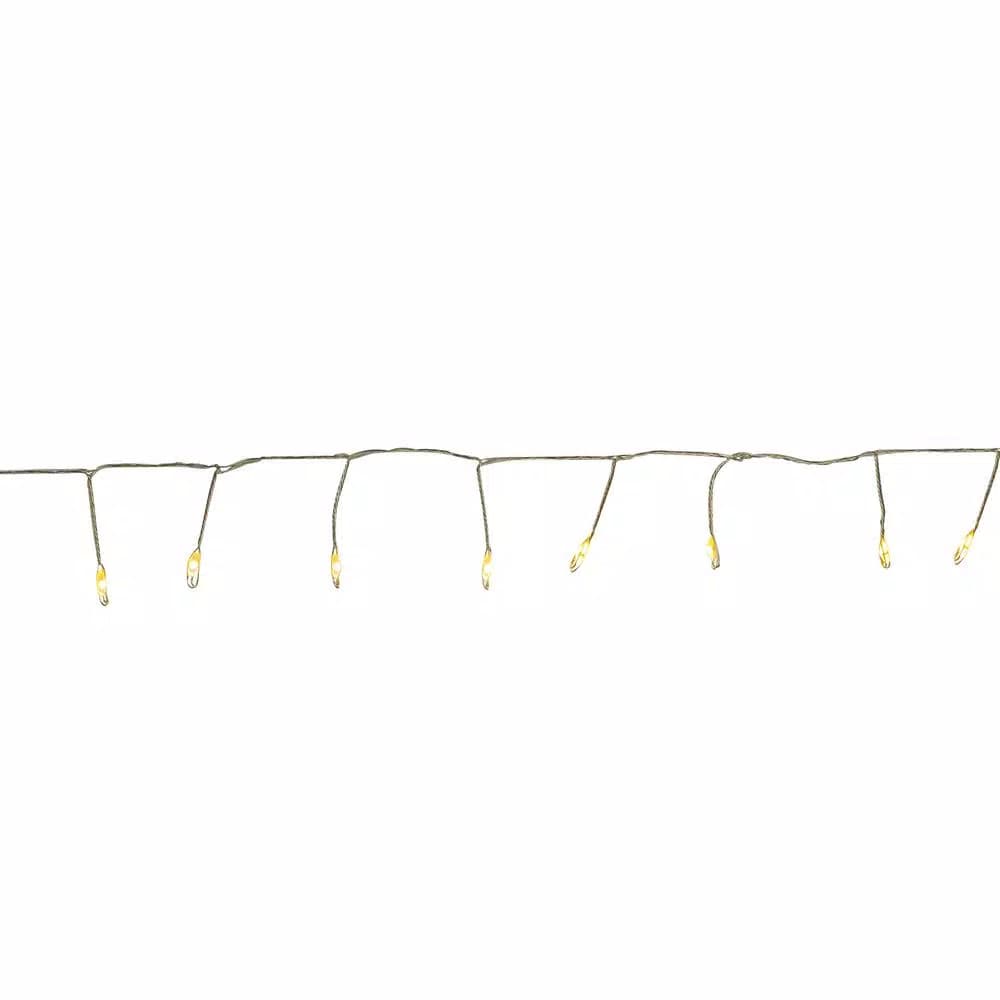 Northlight 40-Light LED Warm White Fairy String Lights, Battery Operated, 6.67 ft. Silver Wire