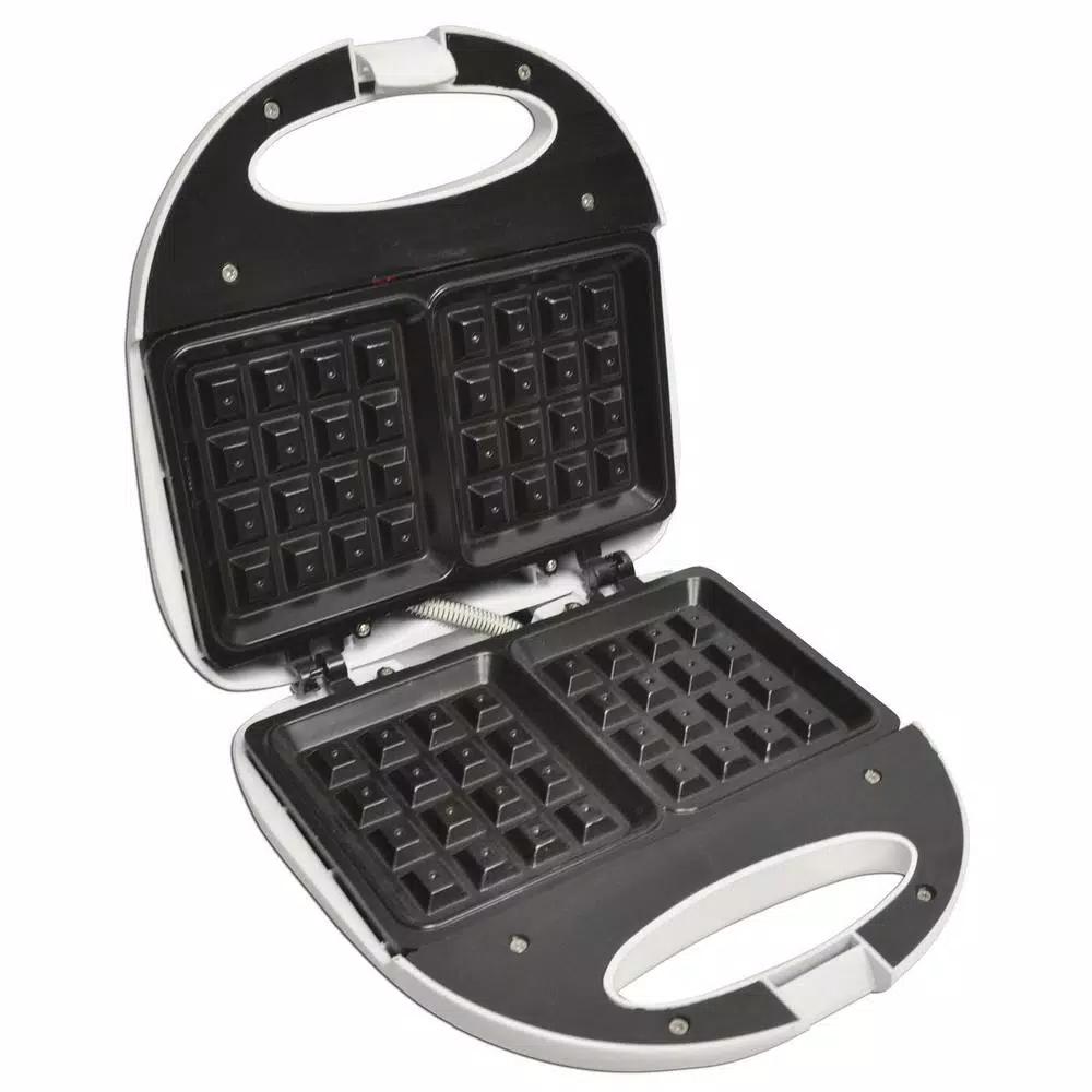 Brentwood Appliances TS-242 750W Dual Nonstick Waffle Maker, White