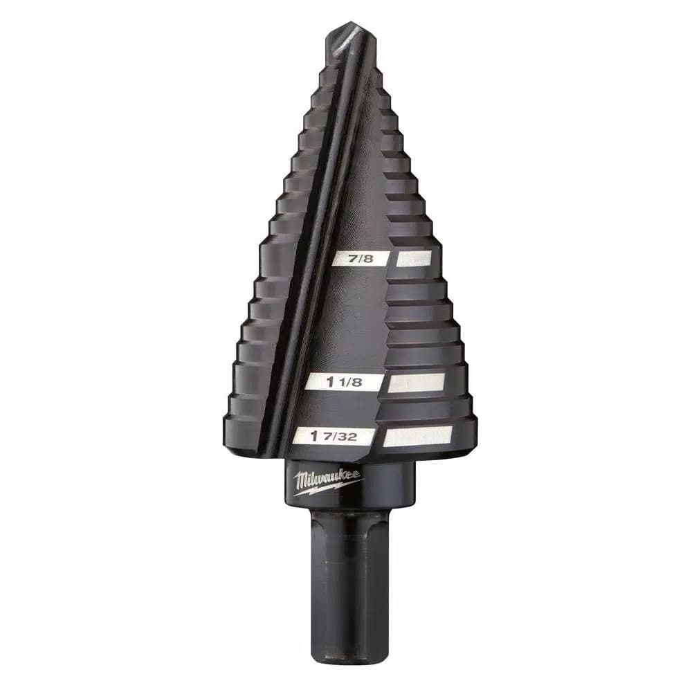 Milwaukee #11 Step Drill Bit, 7/8 in. to 1-7/32 in., Black Oxide