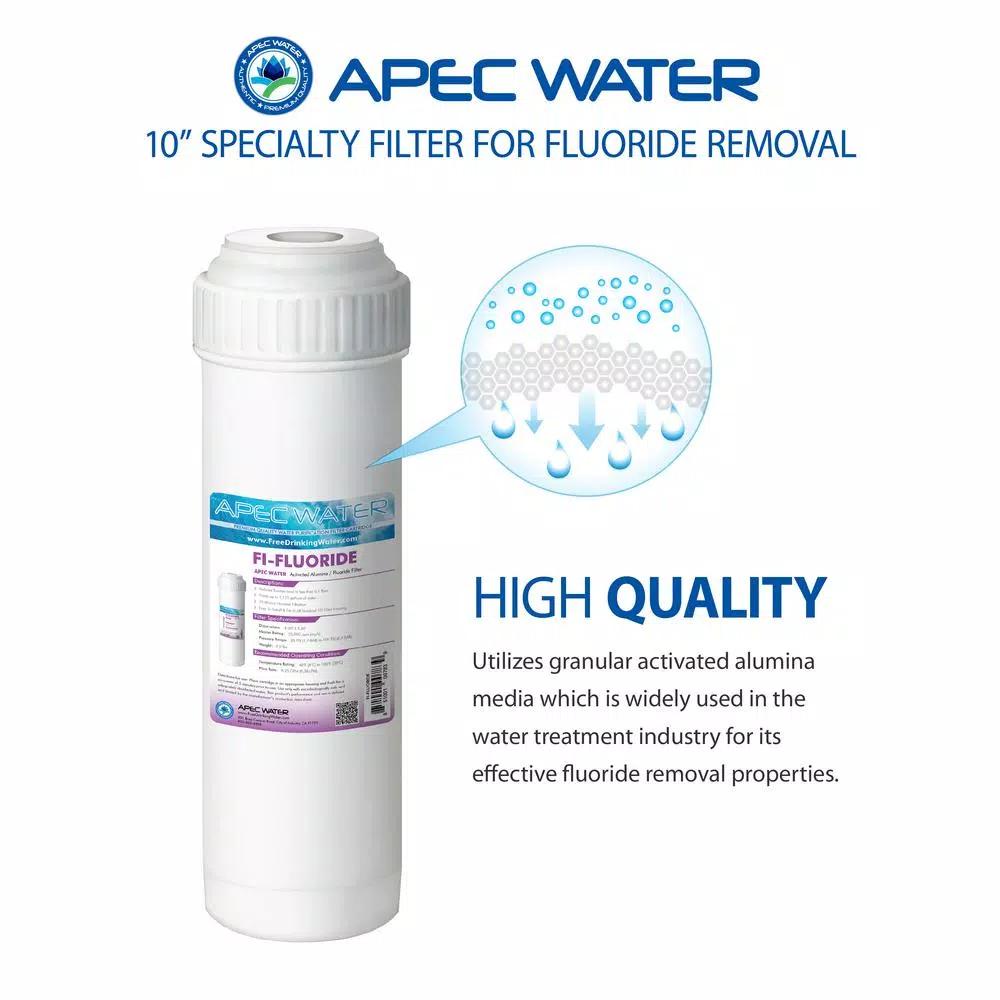 APEC Water Systems 10 in. Fluoride Removal Water Filter Cartridge with Granular Activated Alumina Media