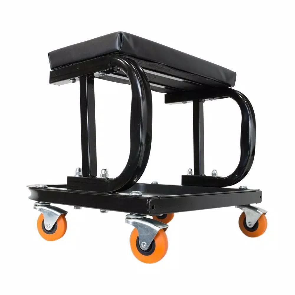 WEN Rolling Mechanic Seat with Onboard Storage, 250 lb. Capacity