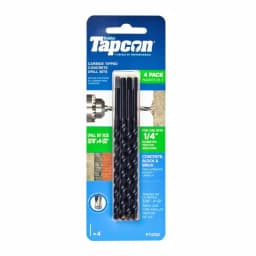 Tapcon 3/16 in. x 4-1/2 in. Steel Carbide Tip Masonry Drill Bit Set, 4-Pack thumbnail 4