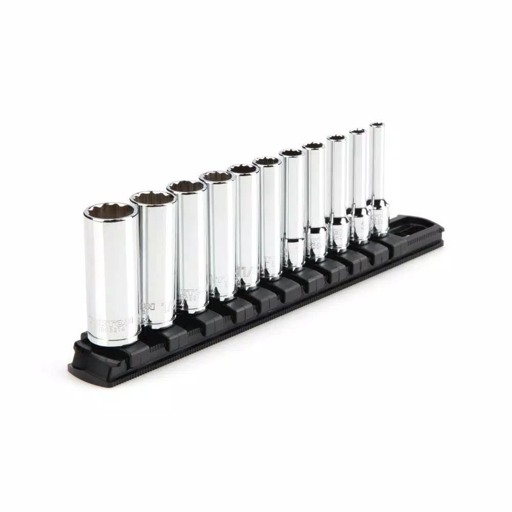 TEKTON 1/4 in. Drive Deep 12-Point Socket Set, 5/32 in. to 9/16 in. (11-Piece)