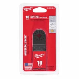 Milwaukee 1-5/8 in. Wood Flush Cut Oscillating Multi-Tool Blade, Fine Tooth Carbon Steel (10-Pack) thumbnail 1