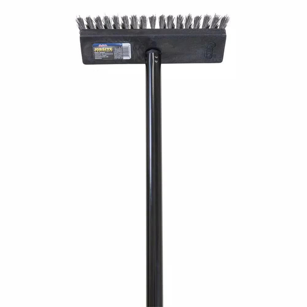 Quickie Professional Deck Scrub Brush with 54 in. Long Handle, 4-Pack