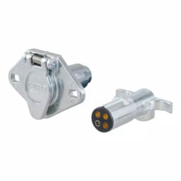 CURT 4-Way Round Trailer Connector Kit - Plug and Socket thumbnail 1