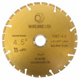 Whirlwind USA 4.5 in. 32-Teeth Segmented Diamond Blade for Metal and Plastic thumbnail 1
