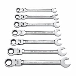 GearWrench 7-Piece Metric Flex Head 12-Point Ratcheting Combination Wrench Set thumbnail 1