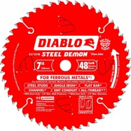 Diablo Steel Demon 7 in. 48-Tooth Carbide Metal Cutting Saw Blade, 20mm Arbor thumbnail 1