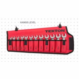 TEKTON 12-Piece Metric Stubby Combination Wrench Set, 8-19 mm with Roll-Up Pouch thumbnail 14