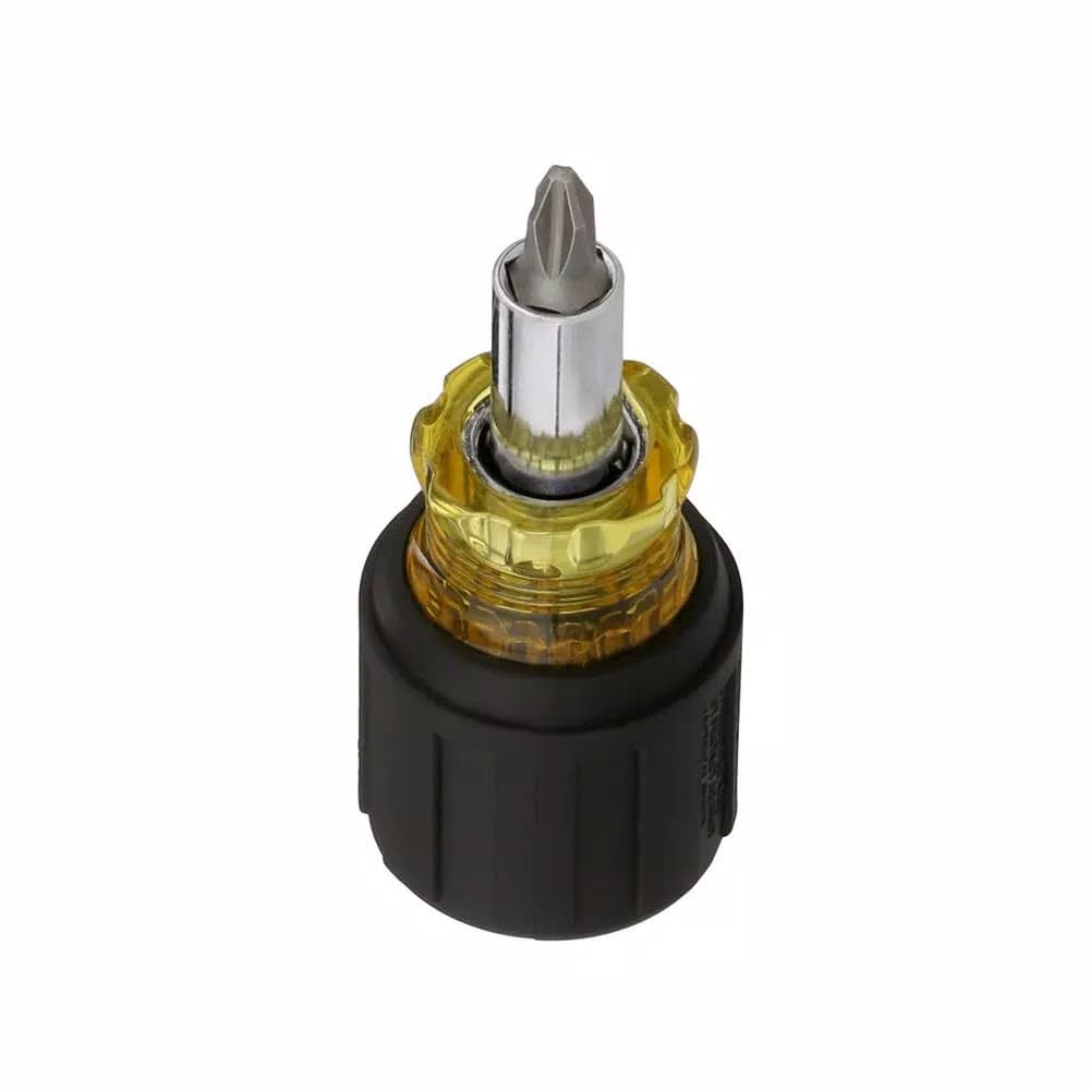 Klein Tools Stubby Multi-Bit Screwdriver and Nut Driver with Cushion Grip Handle