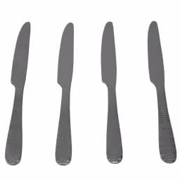 Unbranded Hammered Finish 18/0 Stainless Steel Dinner Knife Set, 4-Piece thumbnail 1