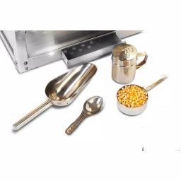 Elite Deluxe 8 oz. Kettle Popcorn Trolley - Red & Gold Pushcart & Tabletop Popper thumbnail 2
