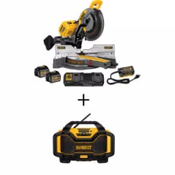 DEWALT FLEXVOLT 12 in. Brushless Sliding Compound Miter Saw Kit with (2) 6.0 Ah Batteries & Jobsite Radio thumbnail 1