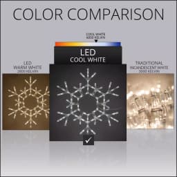 Kringle Traditions 36 in. 105-Light LED Cool White Folding Snowflake Decoration thumbnail 5