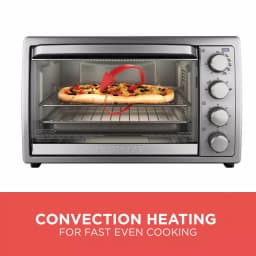 BLACK+DECKER 1500W 9-Slice Silver Toaster Oven with Rotisserie and Convection thumbnail 4