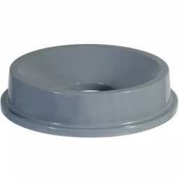 Rubbermaid Commercial Products Rubbermaid Brute 32 Gallon Grey Round Trash Can Funnel Top Lid thumbnail 1