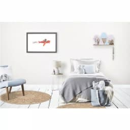 Petal Lane Home Watercolor Dog Airplane Magnetic Memo Board with Ebony Frame thumbnail 2