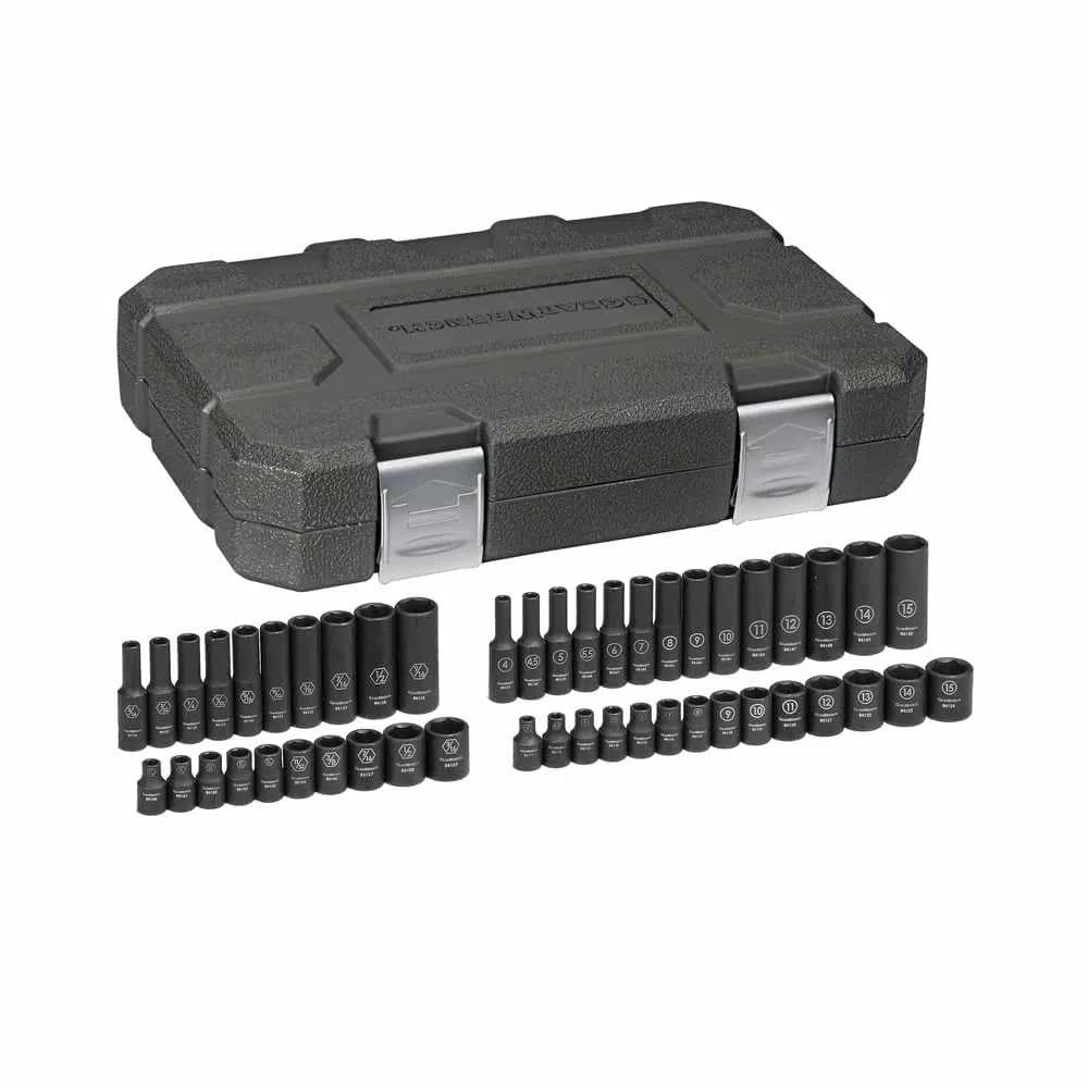 GearWrench 48-Piece 1/4 in. Drive SAE/Metric Impact Socket Set