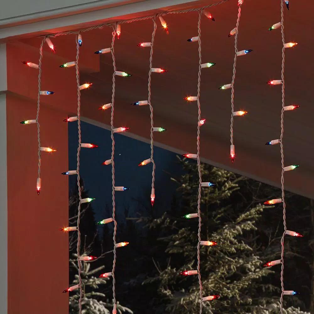 Home Accents Holiday 300 Multi-Color High Density Plus Heavy Duty Icicle String Lights, 600 Total Bulbs