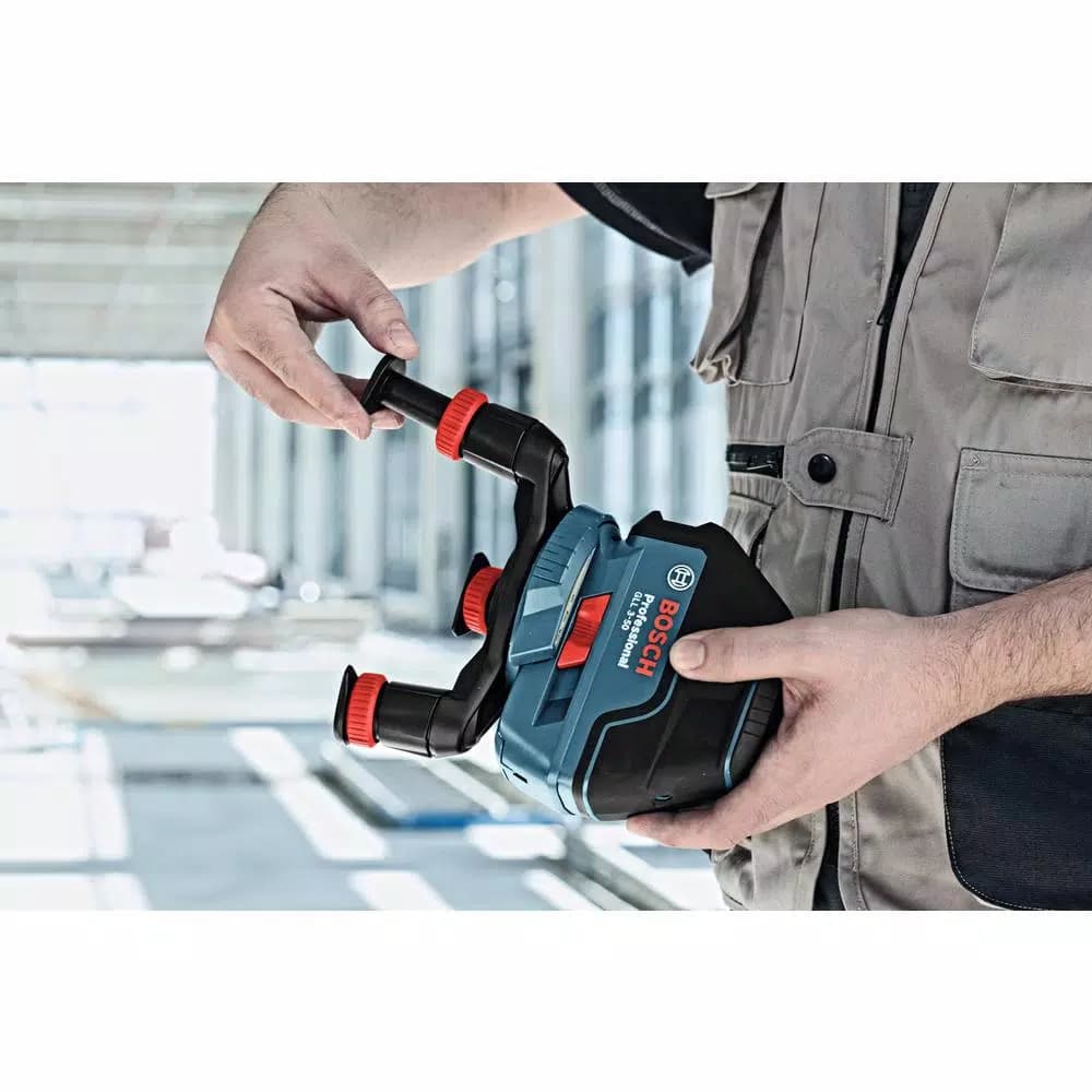 Bosch GLL 3-50 S 3-Line Self-Leveling Cross Line Laser Level Kit with 165 ft. Range