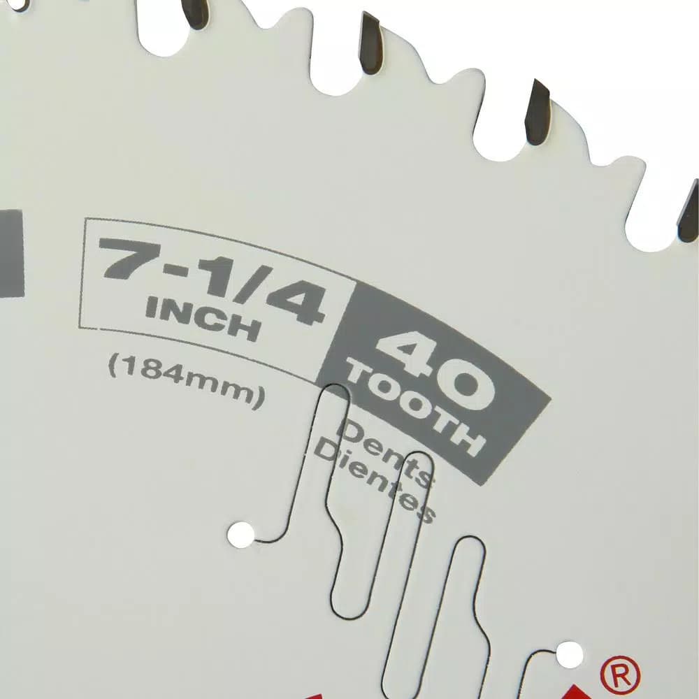 Milwaukee 7-1/4 in. 40-Tooth Fine Finish Circular Saw Blade