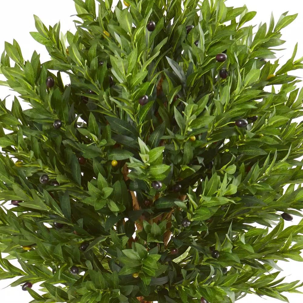 Nearly Natural 5.5 ft. Artificial Olive Topiary Tree - UV Resistant Indoor/Outdoor Faux Plant