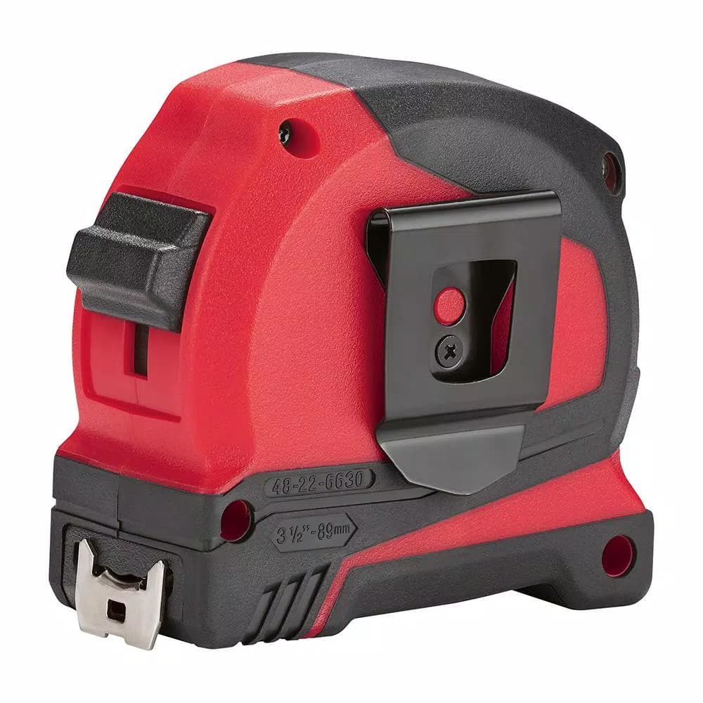 Milwaukee 30 ft. Compact Tape Measure with 12 ft. Reach and Nylon Blade Protection