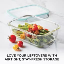 Lock & Lock Purely Better 34oz Borosilicate Glass Rectangular Food Storage Container with Airtight Lid thumbnail 7