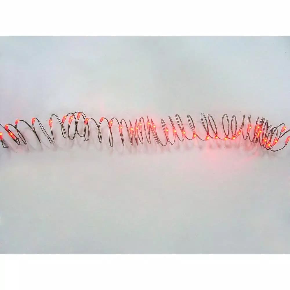 Starlite Creations 9 ft. Red LED Ultra Slim Wire String Lights, 36-Light Battery Operated (Bundle of 2)