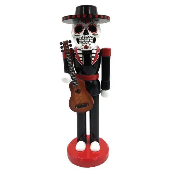 Santa's Workshop 14 in. Day Of The Dead Nutcracker Handcrafted Solid Wood Figurine