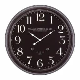 Yosemite Home Decor 25 in. Oversized Circular Iron Wall Clock with Black Distressed Frame thumbnail 1