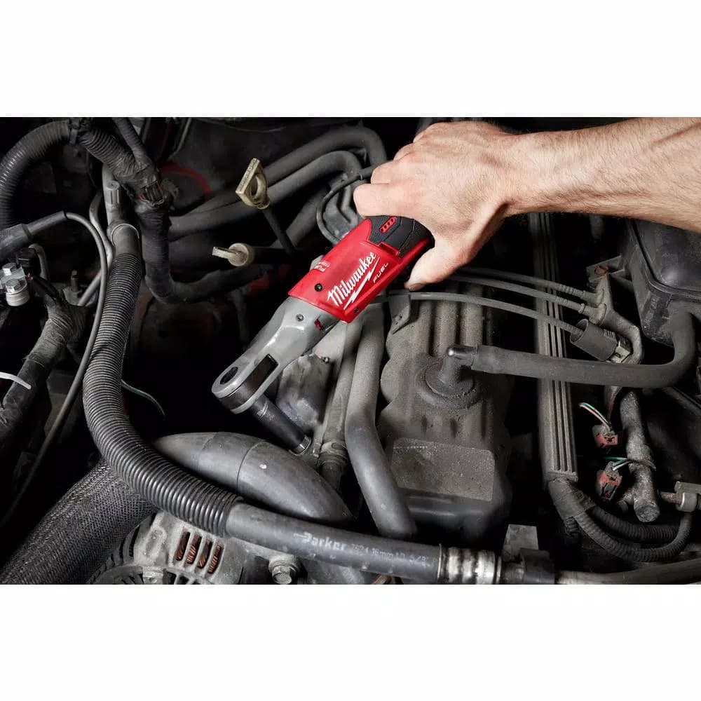 Milwaukee M12 FUEL 12V Brushless Cordless Ratchet & Impact Driver 3-Tool Combo Kit with (2) 2.0Ah Batteries