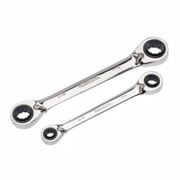Husky 2-Piece SAE Quad Drive Reversible Ratcheting Wrench Set thumbnail 1