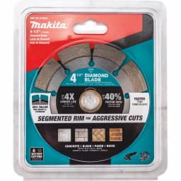 Makita 4.5 in. Segmented Rim Diamond Blade for Concrete, Brick, and Block thumbnail 2