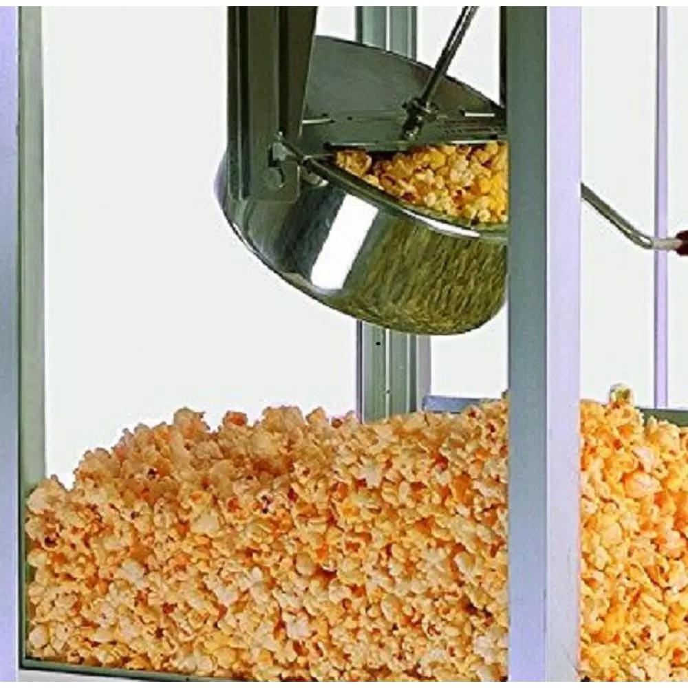 Elite Deluxe 8 oz. Kettle Popcorn Trolley - Red & Gold Pushcart & Tabletop Popper