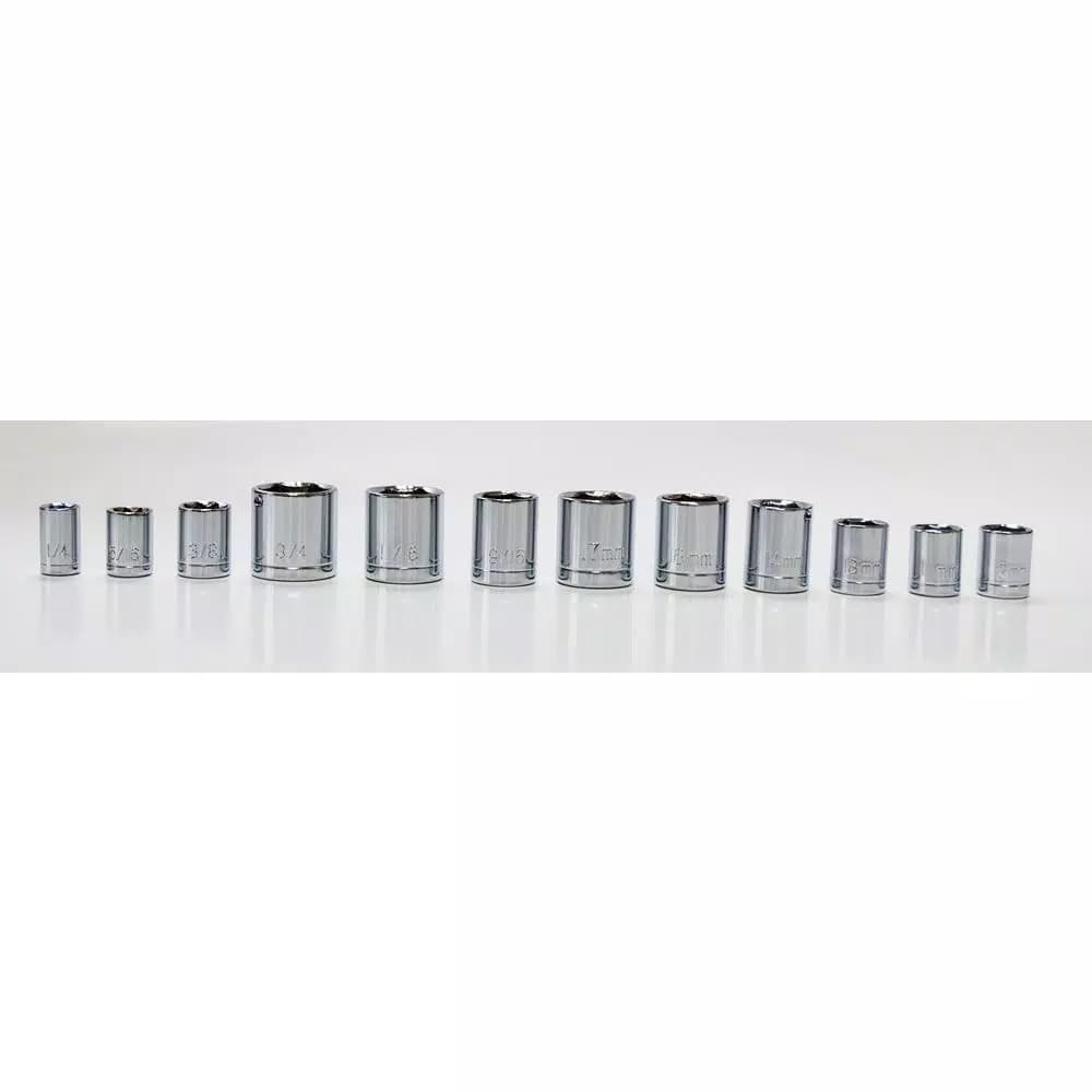 Best Value 52-Piece Socket Set with 1/4 in., 3/8 in., and 1/2 in. Drives - Metric and SAE