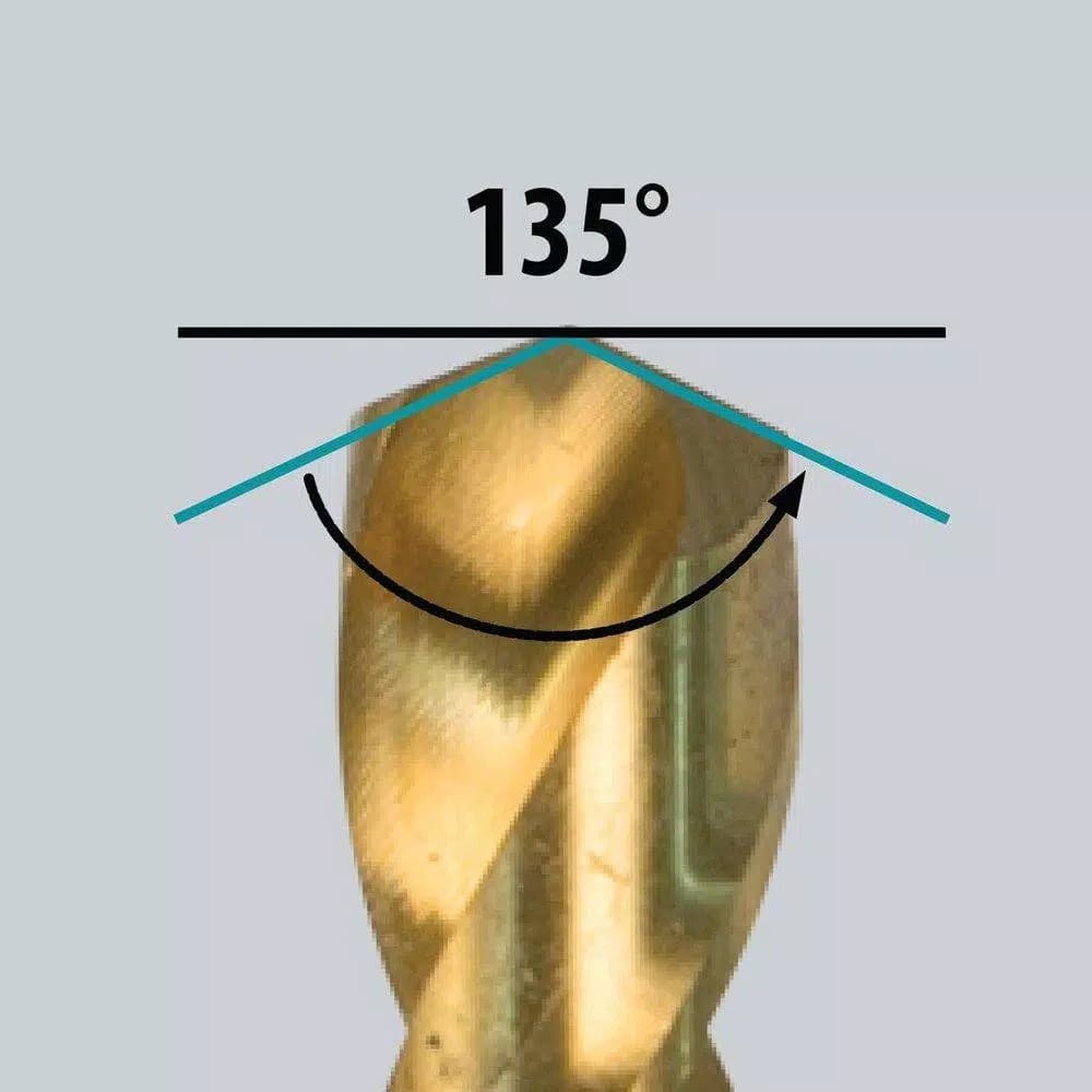 Makita 5/32 in. Titanium Nitride Coated HSS Twist Drill Bit with 1/4 in. Hex Shank