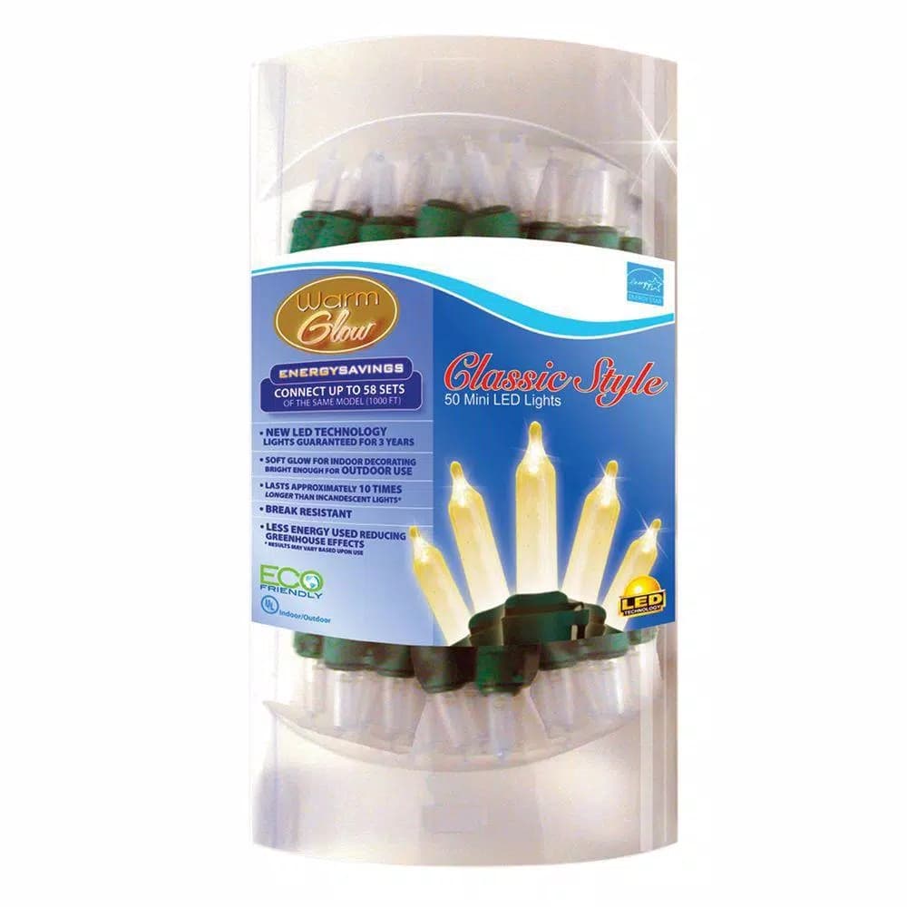 Brite Star 50-Count Warm White Mini LED String Lights, Set of 2