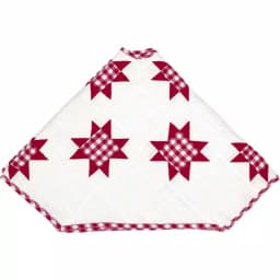 VHC Brands Emmie 48 in. Red Patchwork Christmas Tree Skirt - Hand-Quilted Cotton thumbnail 3