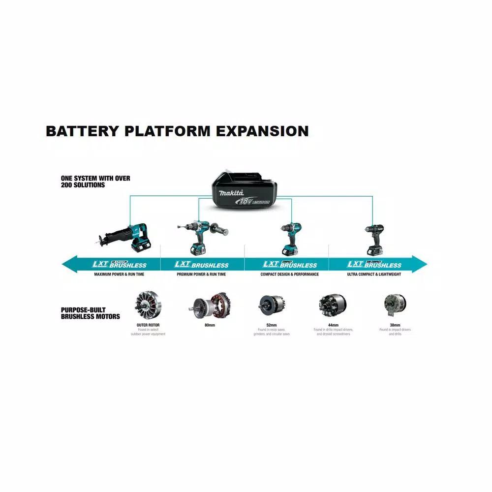 Makita 18V LXT Brushless 1 in. SDS-Plus Rotary Hammer Drill Kit with 5.0Ah Battery