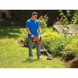 BLACK+DECKER 20V MAX Cordless 2-in-1 String Trimmer and Edger, 12 in. Cutting Swath, Includes 2.0 Ah Battery and Charger thumbnail 2