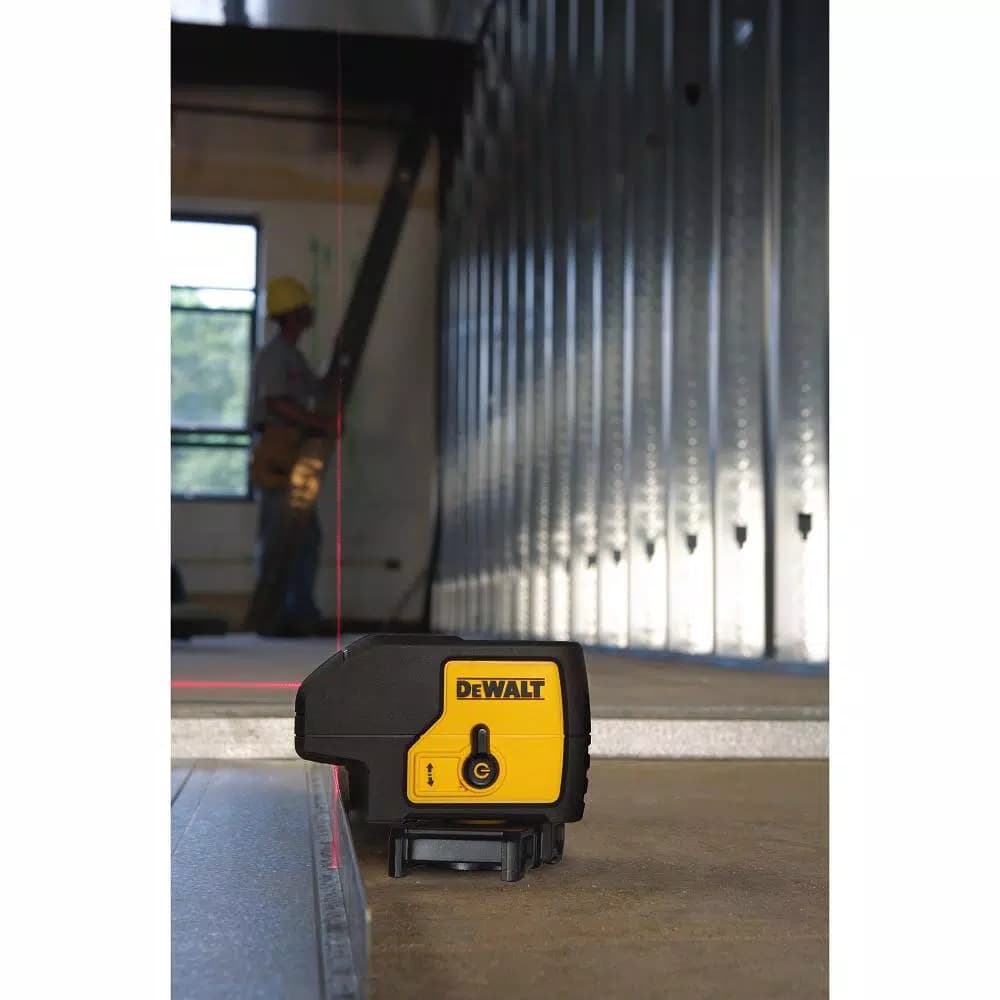 DEWALT DW083K 3-Beam Red Self-Leveling Laser Level, 100 ft. Range