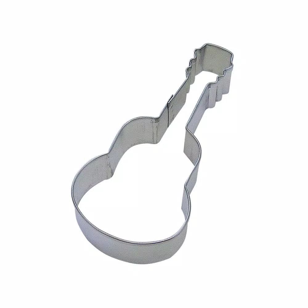 CybrTrayd-R&M 12-Piece Guitar Tinplated Steel Cookie Cutter Set with Recipe