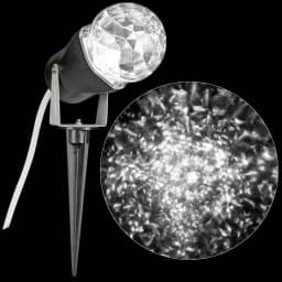 LightShow White Light Swirling LED Projection Spotlight with Ground Stake thumbnail 2